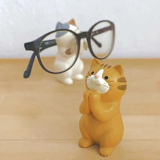 Cute Animal Ornament and Glasses Holder - Perfect for Home, Living Room, Office Decor - Ideal Tabletop Display - Unique Gift Idea